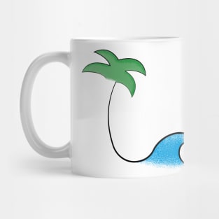 palm and wave one line Mug